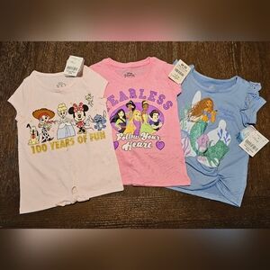 NEW*** Disney Characters T-Shirts Size 5